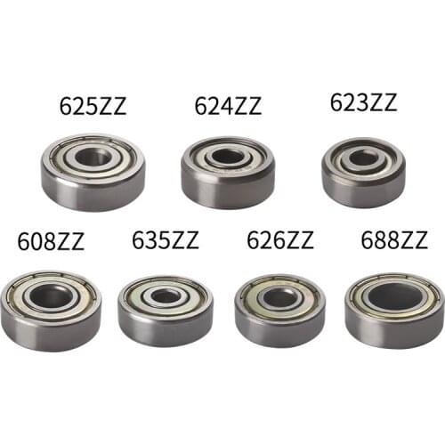 RAMPS 10PCS Ball Bearing 608zz/623zz/624zz/625zz/635zz/626zz/688zz Deep Groove Carbon Steel Pulley Wheel 3D Printers Parts