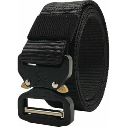 Adjustable Fashion Mens Tactical Belts Military Waist Belt with Metal Buckle Heavy Duty Training Waist Belt