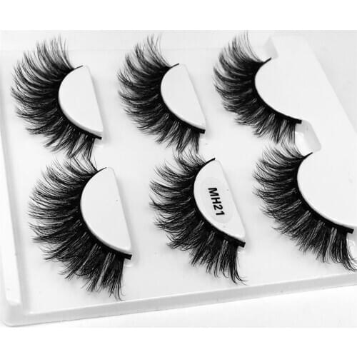 New 6 pairs/2boxs natural false eyelashes fake lashes long makeup 3d mink lashes extension eyelash mink eyelashes for beauty 21