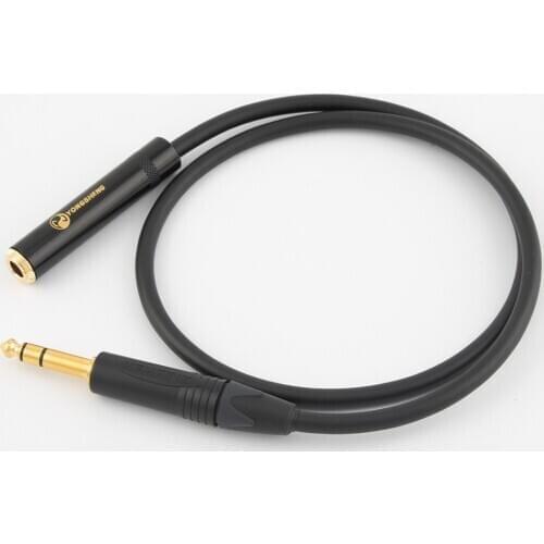 Handmade mogami 2549 6.35mm Male To Female Stereo Jack Extension Socket TRS Stereo AUX Microphone Extension Extension Cable