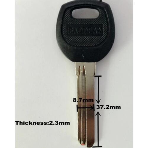 Sliver color door key blank 37.2mm long blank key locksmith supplies B002 [5pcs/lot]