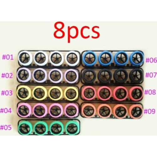 8Pcs Large Diameter Tyres Arc Tire + 5-Spokes Wheel Hub for 1/32 Scale Tamiya Mini 4WD Racing Car Model