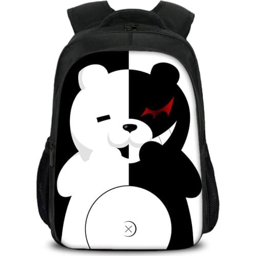 Cute Bookbags Cartoon Dangan Ronpa Monokuma Bear School Bags For Teenager Girls Backpacks Boys Laptop Student Kids Schoolbag