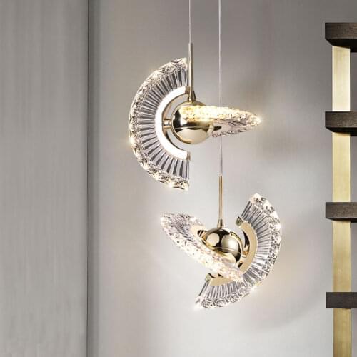 FKL Nordic Chandelier Flying Saucer Creative Personality Single Head Bar Lamp Modern Bedroom Lamp Bay Window Small Chandelier