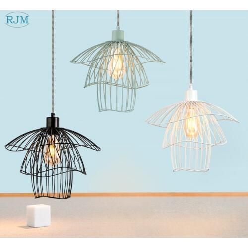 Nordic Modern Simple LED Pendant Lamps Creative Personality Retro Industrial Hang Lamps Kitchen Bedroom Living Room Bar Lighting