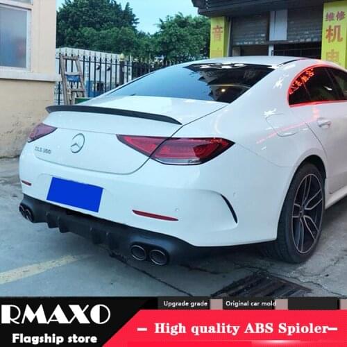 For Benz CLS C257 Spoiler 2019-2020 Benz C257 CLS300 CLS350 CLS63 Spoiler ABS Material Car Rear Wing Primer Spoiler
