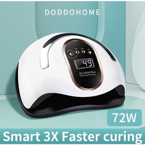UV Lamp With Smart Sensor 72W Nail Lamp Professional LampUV LED Nails Dryer Gel Light For Manicure Portable Tools