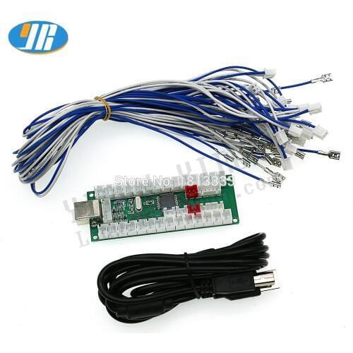 2 Players USB Encoder Arcacde Zero Delay Encoder USB To PC /PS3/ Raspberry pi Game Joystick controller With 4.8mm C