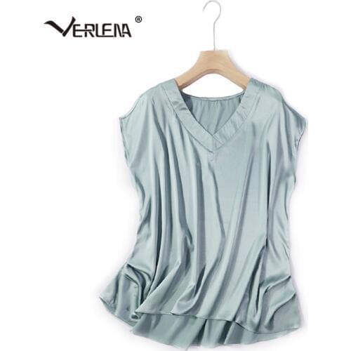 Женские шелковые футболки Verlena China At AliExpress