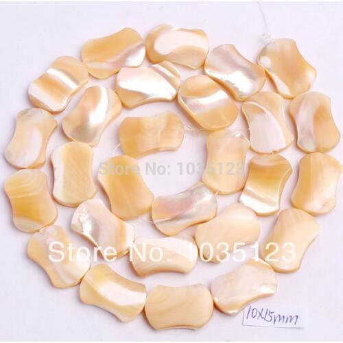 High Quality 10x15mm Trochus Shell Ax Shape Loose Beads Strand 15" Jewelry Accessory