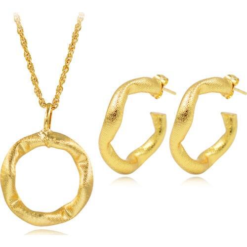 ZEA Dear Jewelry Romantic Jewelry Sets Earrings Pendant Necklace For Women Gifts Fairy Twisted Jewelry Sets For Party Engagement