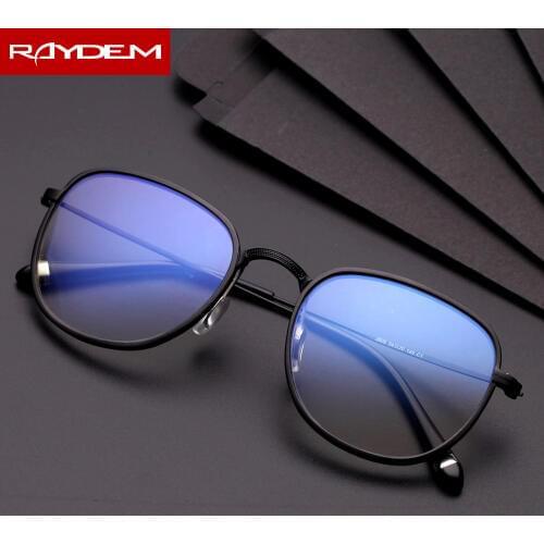 2018 New Finished Optical Glasses anti blue light Men Al-Mg alloy frame reading computer phone Myopia glasses shortsighted