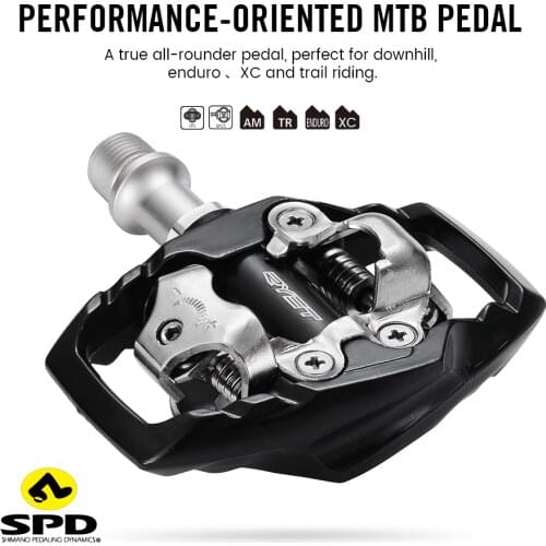 RYET MTB Pedal Ultralight Sealed Bearing Cycling Bike Pedals Aluminum Pedals Bicycle Pedals Mountain Bike Lock Pedals