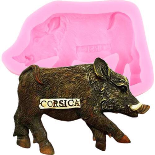 3D Wild Boar Silicone Molds Animals Fondant Mould DIY Cake Decorating Tools Chocolate Gumpaste Polymer Clay Candy Moulds