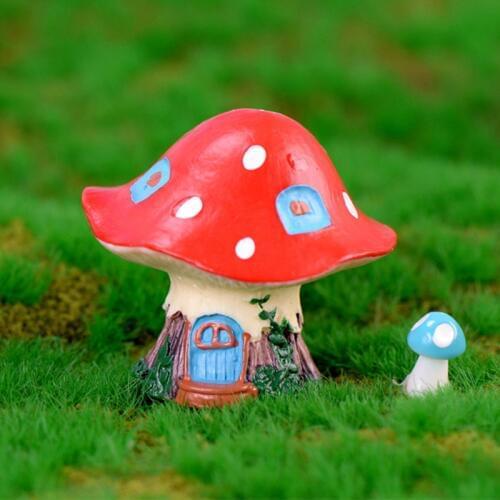 4 Colors Fairy Mushroom House Home Craft Garden Bonsai Decor Aquarium Decoration Miniature Dollhouse Ornament Mini DIY