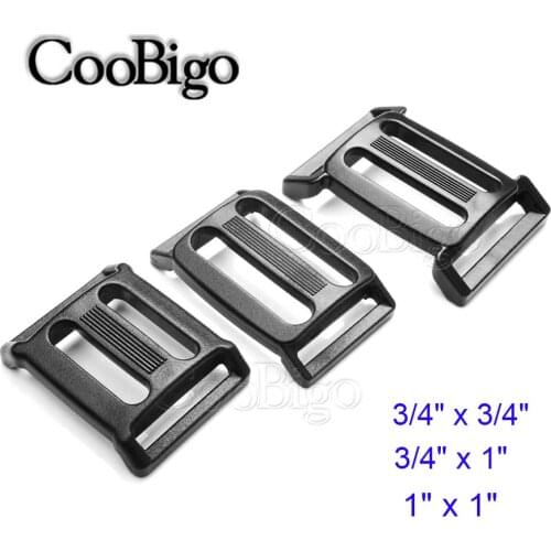 5pcs Plastic Multi-function Tri-Glide Slider Adjust Arched Buckle Bag Webbing Strap Parts Accessories 3 Size Pick 3/4" & 1"