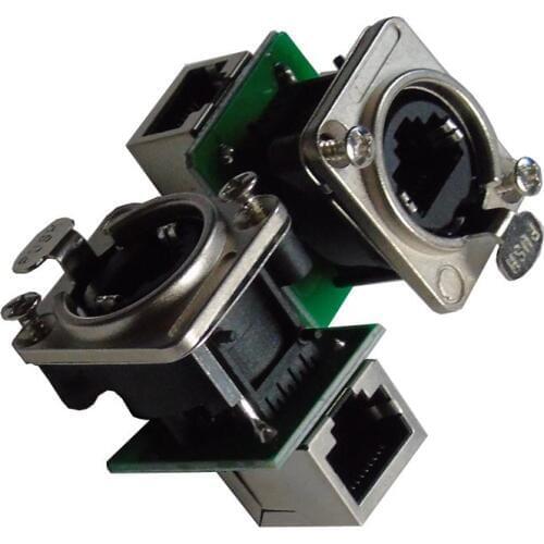 50pcs/lot NE8FDP-R Ethercon RJ45 Feedthru D-Series Panel Mount Jack