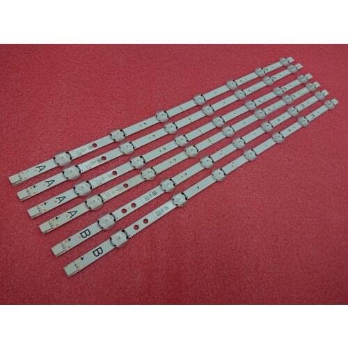 6pcs/set LED backlight strip for LUX149003 techwood TD49UHDLED19 VES490QNDL-2D-N11 VES490QNDS-2D-U11 VESTEL 49 UHD DRT VNB A B