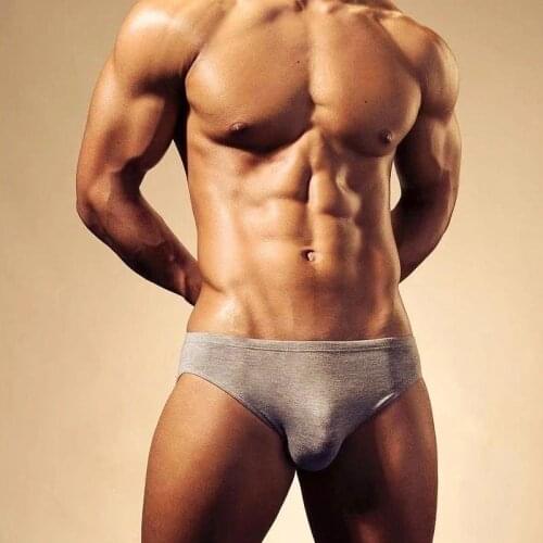 Adannu factory direct mens underwear breathable elastic mens briefs simple solid color mens underwear ad315T