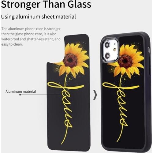 Case for iPhone 11 For iPhone XR For iPhone SE 2020 Sunflower Soft Border Funda Aluminum Plate Cover Coque for Phone Accessories