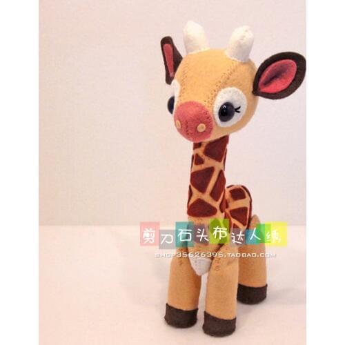 DIY stereo animal doll giraffe toys Fabric Felt kit Non-woven cloth Craft DIY Sewing set Handwork Material DIY needlework suppli