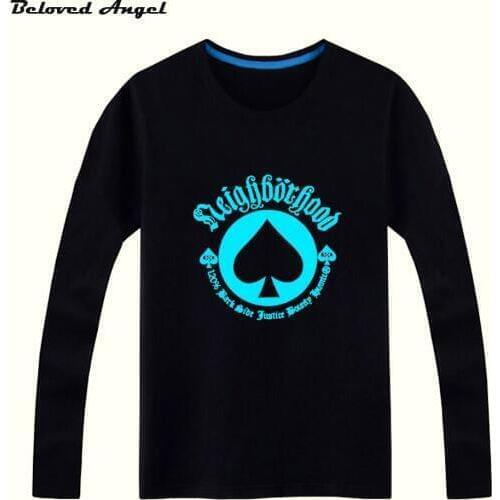 Brand Beloved Angel Blu-ray New Design Children Boys Girls T Shirt Darkness Luminous Kids Long Sleeves Tees Neon Print Shine