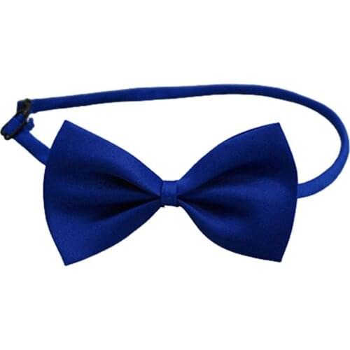 Pet Bow Tie Lovely Decorative Nylon Solid Color Adjustable Dog Cat Bowknot Necktie for Shopping Accessories Supplies Pet Product