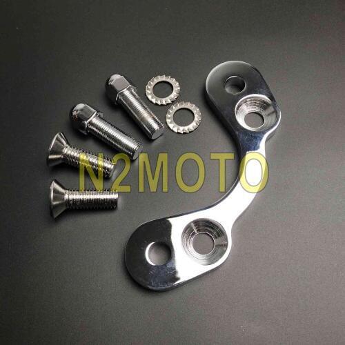 Chrome T-Bar Top Clamp Handlebar Riser Mount Kit Spring Fork Adapter for Harley DNA Paughco MID-USA Springers Universal