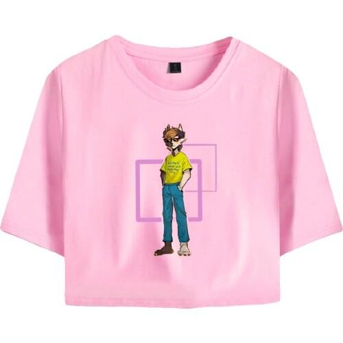 Kawaii Ranboo Dreamwastaken Merch Print Autumn Spring Summer Holiday Youthful Women/girl Sexy Bare Midriff Anime Y2K Clothes