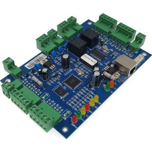 Wiegand blue controller,TCP IP two Door Access Controller,suport multi-access function,Fire Alarm etc access system sn:B02