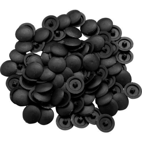 100Pcs Round Shaped Screw Covers Caps Plastic Self-Tapping Flat Screw Cap Covers Lids for Cupboard Furniture Fittings