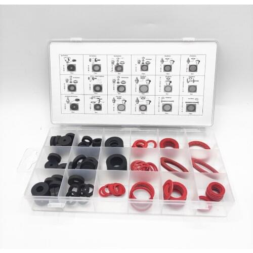 141pcs Fibre Professional Easy Apply O Ring Washer Set For Shower Hose Rubber Assorted Plumbing Box Packed Practical Sealing