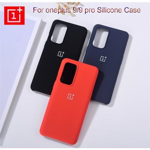 Original Oneplus 9 Pro 9 Liquid Silicone Cover Office High Quality Phone Case With Camera Protection For One Plus 9+ & 1+ Logo