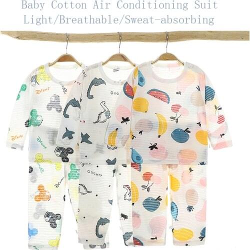 Kids Long Sleeved Four Seasons Sleepwear baby Pajamas set Children Casual Home clothes Newborn Full Sleeve Pullover+Pants Suit