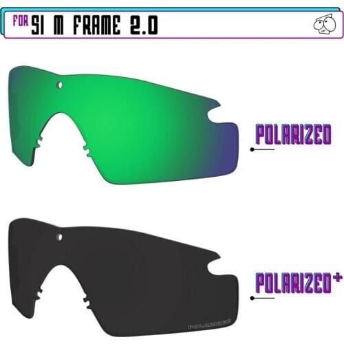 EZReplace Polarized Replacement Lenses for - Oakley Si M Frame 2.0 Sunglasses - Black P Plus-Green P
