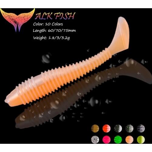 WALK FISH 6cm/7cm/7.5cm 10Pcs/lot Soft Lure Fishing Lure Silicone Baits Wobblers Swimbait Artificial Lures Softbait Sea Fishing