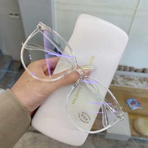 Transparent Computer Glasses Light Round Frame Women Men Anti Blue Eyewear Clear Blocking Glasses Optical Spectacle Eyeglass
