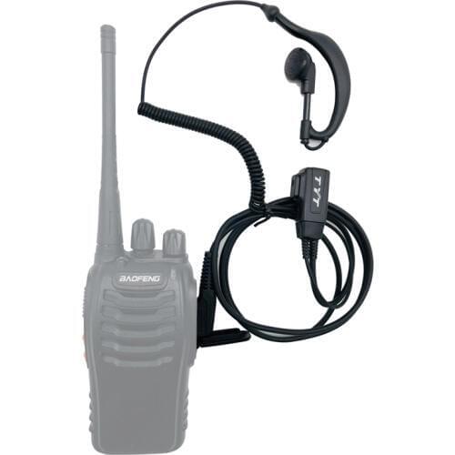 1PC Baofeng BF-888S Walkie Talkie Earphone Ear Hook Earpiece Interphone MIC PTT Headset For UV-82 UV-5R BF888S Two Way Radio