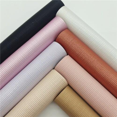 Iridescent Stripes Embossed Synthetic Leather Faux Fabric Sheets Felt Backing Vinyl For Earrings bag Bows DIY GM2191