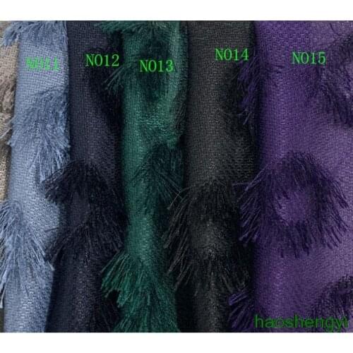 Spot pine needle velvet rainbow circle tassel velvet jacquard spring and summer fashion womens plush fabric