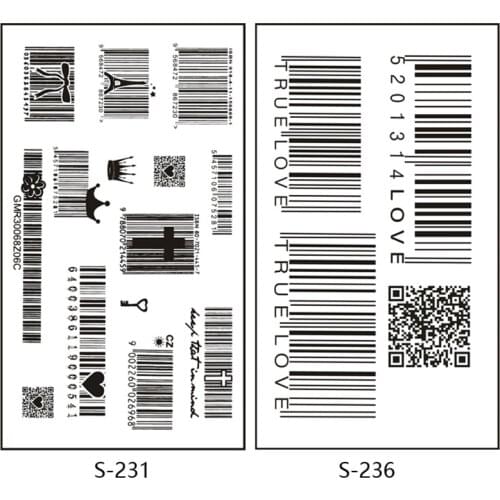 Tattoo Sticker Waterproof Body Art Sex Waterproof Temporary Tattoos For Men And Women Individuality 3D Barcode Design