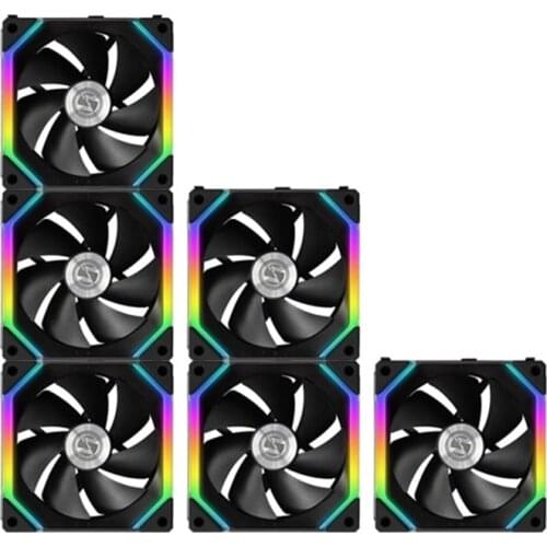 LIANLI UNI SL120-3W Fan,Easy Assembly,5V 3PIN ARGB,1 KIT 3PCS Included Controller,Also Support Motherboard Control Black ,White