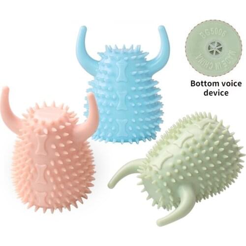 2021 New Pattern Chewable Toy with Toothbrush Interactive Training of Molars Vocalization and Biting Pet Toys