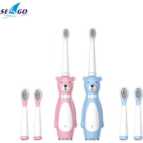 SEAGO Electric Toothbrush for Kid Waterproof Cartoon Brush Soft Bristles Teeth Gum Massage Care Children Under 5 Years Old Use