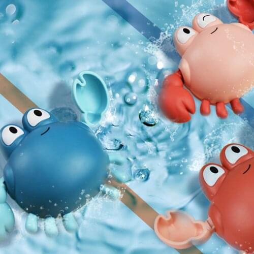 1 PCS Cartoon Bath Toys Animal Tortoise Crab Classic Baby Water Toy Infant Swim Turtle Wound-up Chain Clockwork Toy for Children