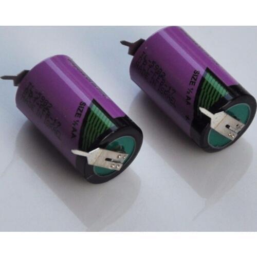 10PCS ER14250 1/2AA 3.6V liSOCL2 lithium primary battery 14250 cell soldering tabs replace for Tadiran TL-5902 gas water meter