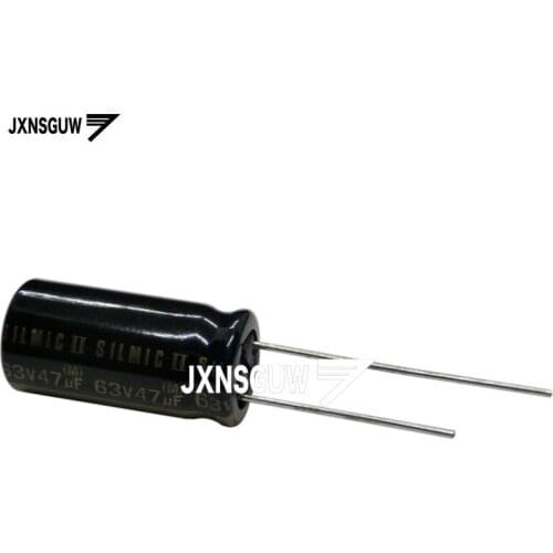 10PCS Original ELNA RFS SILMIC II 63V47UF 10X20MM Silk fiber audio electrolytic capacitor SILMICII 47UF 63V 85 degrees 47uf/63v