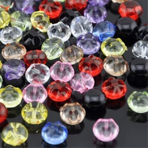 100pcs Mix Color Plastic Button Hemispherical Straight hole PT20