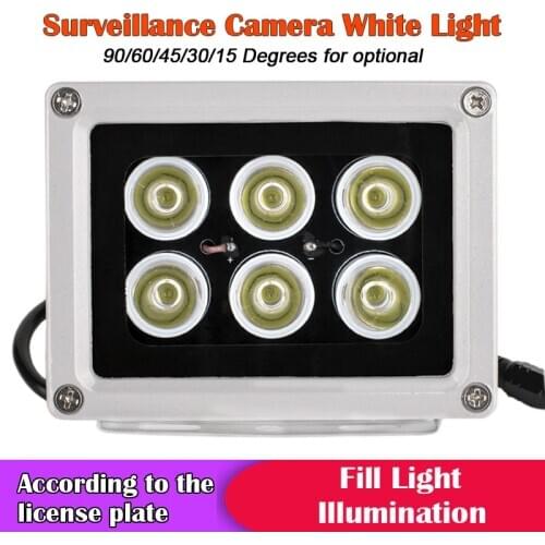 12W Automatic Sensor Surveillance Camera Fill Light Car License Plate Lamp Road Monitoring White Illuminator Light Lamps