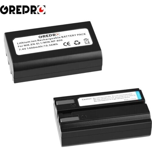 2Pcs EN-EL1 ENEL1 NP-800 Battery for Nikon Coolpix 500, 775, 880, 885, 990, 995, 4300, 4500, 4800, 5000, 5400, EN EL1 Battery